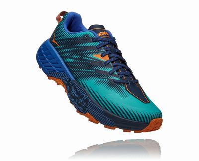 Hoka One One Men's Speedgoat 4 Trail Running Shoes Blue (HO2806) Australia